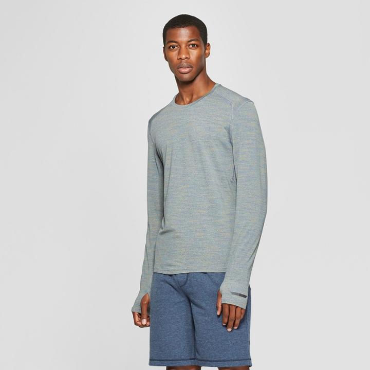 Men's Long Sleeve Run T-shirt - C9 Champion Charcoal Heather