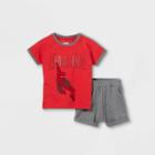 Marvel Toddler Boys' Amazing Spider-man Short Sleeve French Terry Top And Bottom