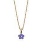 Target Ellen 18k Gold Overlay Enamel Flower Pendant - Lavender, Girl's