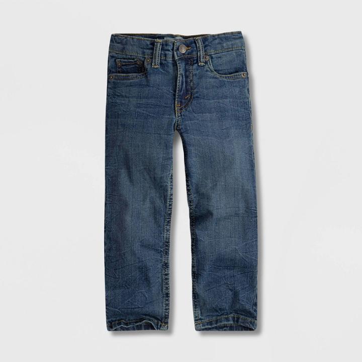 Levi's Toddler Boys' Regular Washed Up Taper Fit Jeans - Medium Denim Wash
