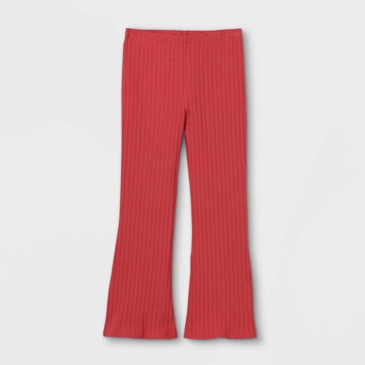 Girls' Rib Knit Flare Pull-on Pants - Art Class