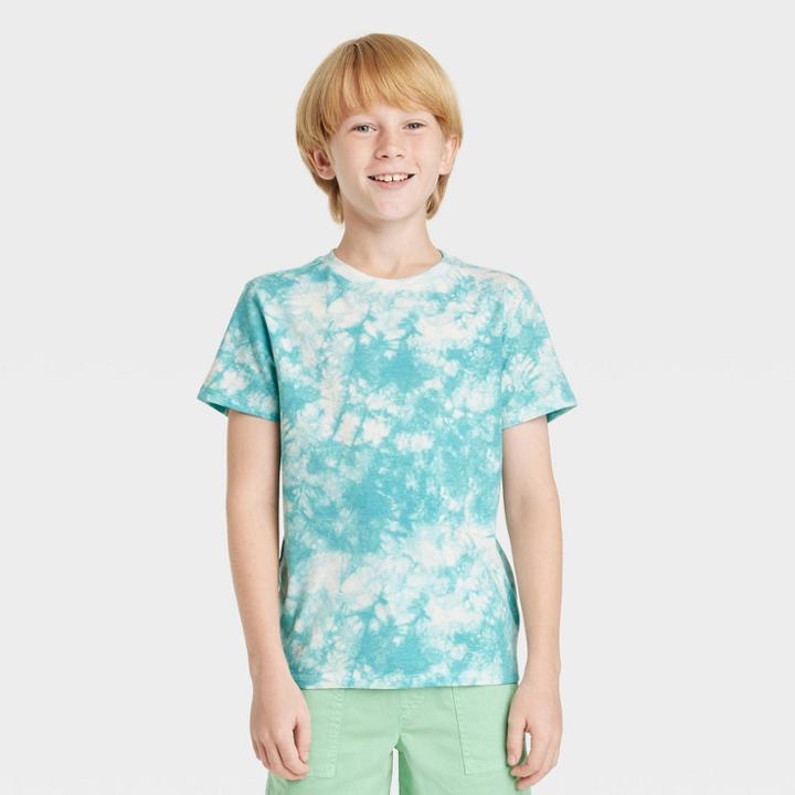 Boys' Short Sleeve Tie-dye T-shirt - Cat & Jack Blue