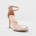 Women's Gillie Stiletto Heeled Pump Sandals - A New Day Taupe (brown)