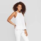 Target Women's Sleeveless U-neck Textured Tank Top - Universal Thread White
