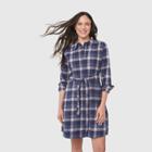 United By Blue Women's Flannel Shirtdress - Deep Ocean