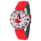 Girls' Disney Elena Of Avalor Clear Plastic Time Teacher Watch - Red