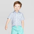 Petiteoshkosh B'gosh Toddler Boys' Short Sleeve Button-down Shirt - Blue