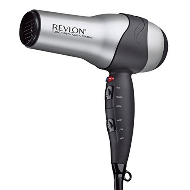 Revlon Perfect Heat Volumizing Turbo Hair Dryer 1875w, Black/matte Chrome