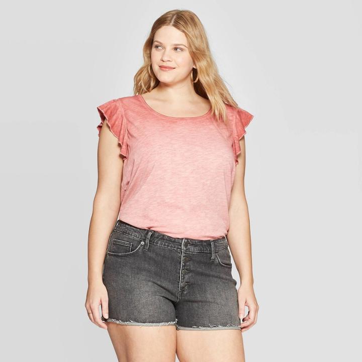Women's Plus Size Short Sleeve Scoop Neck T-shirt - Universal Thread