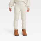 Toddler Girls' Solid Sweater Pull-on Leggings - Cat & Jack Cream