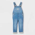 Oshkosh B'gosh Toddler Girls' Floral Denim Overalls - Blue