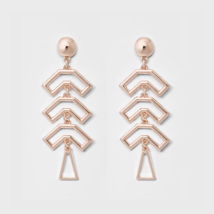 Three U Shaped Pc Earrings - A New Day Rose Gold
