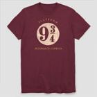 Warner Bros. Men's Harry Potter Hogwarts Express Short Sleeve Graphic T-shirt - Maroon S, Men's, Size:
