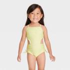 Toddler Girls' Floral One Piece Swimsuit - Cat & Jack Yellow