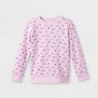 Girls' Crewneck Fleece Pullover Sweatshirt - Cat & Jack