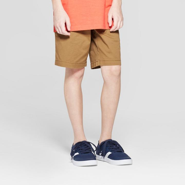 Boys' Stretch Chino Shorts - Cat & Jack Khaki (green)