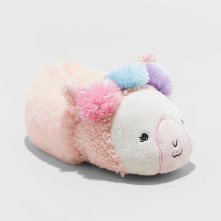 Toddler Girls' Rilla Llama Moccasin Slipper - Cat & Jack S(5/6), Girl's, Size: Small