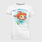 Girls' Disney Princess The Little Mermaid Ariel 'busy Making Waves' Mini Pop T-shirt - White