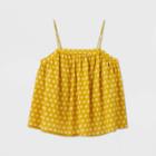 Women's Plus Size Polka Dot Strappy Tank Top - Universal Thread Yellow