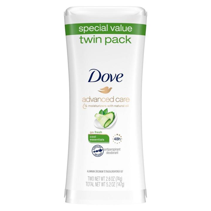 Dove Beauty Dove Advanced Care Cool Essentials 48-hour Antiperspirant & Deodorant Stick Twin Pack