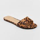 Women's Kaylor Microsuede Slide Sandals - A New Day Brown