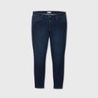 Women's Plus Size Mid-rise Skinny Jeans - Ava & Viv Dark Wash