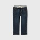 Toddler Boys' Straight Fit Rib Waist Jeans - Cat & Jack Dark Vintage Blue