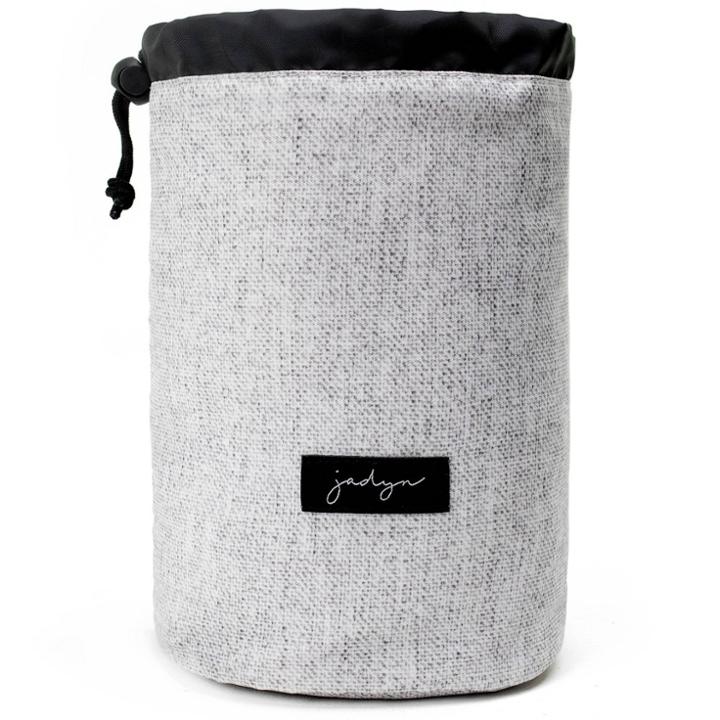 Jadyn Cinch Top Compact Travel Makeup Bag And Cosmetic Organizer - Heather Gray
