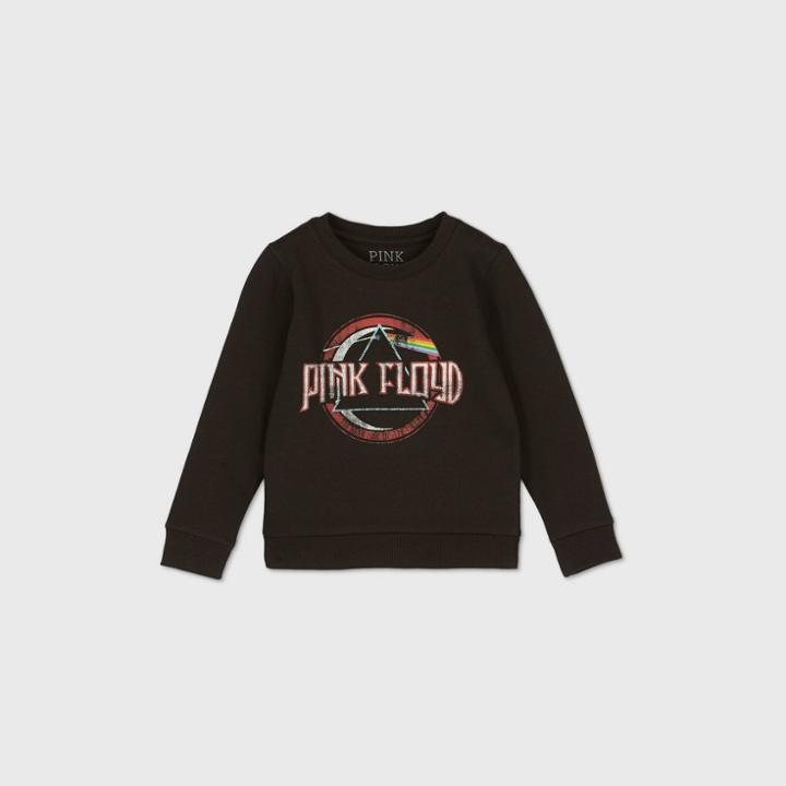 Merch Traffic Toddler Boys' Pink Floyd Fleece Crew Sweatshirt - Black