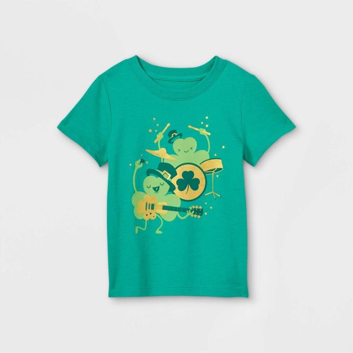 Toddler Boys' St. Patrick's Day Graphic Short Sleeve T-shirt - Cat & Jack Green