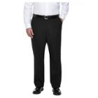 Haggar H26 - Men's Big & Tall Classic Fit Stretch Suit Pants Black