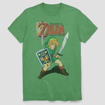 Men's The Legend Of Zelda Short Sleeve Graphic T-shirt Green Heather