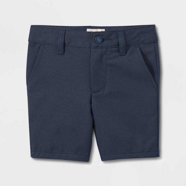 Toddler Boys' Quick Dry Uniform Chino Shorts - Cat & Jack Navy
