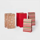 6pk Treat Sack Assorted Designs Gift Bags - Wondershop
