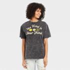 Fifth Sun Women's Be Kind To Your Mind Short Sleeve Graphic T-shirt - Charcoal Gray