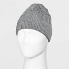 Men's Cable Knit Beanie - Goodfellow & Co Gray