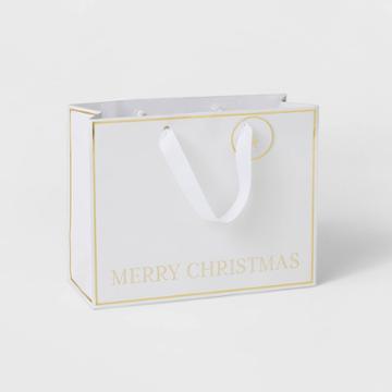 Sugar Paper White Merry Christmas Large Gift Bag -