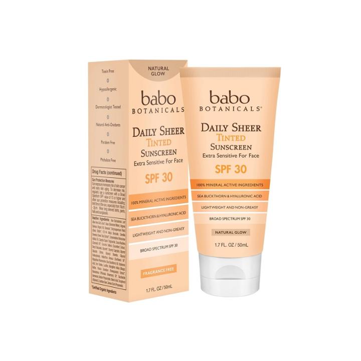 Babo Botanicals Natural Glow Daily Sheer Tinted Sunscreen - Spf