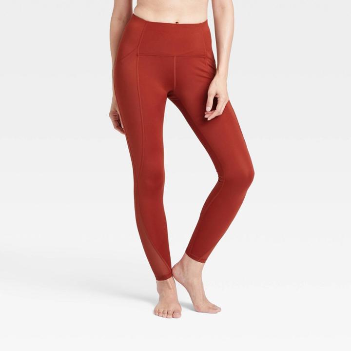 Women's Sculpted Linear Laser Cut Leggings 25.5 - All In Motion Poppy