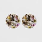 Round Button Acrylic Earrings - A New Day,