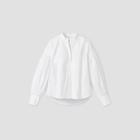 Women's Puff Long Sleeve Poplin Shirt - A New Day White