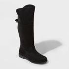 Girls' Patty Zipper Slip-on Riding Boots - Cat & Jack Black