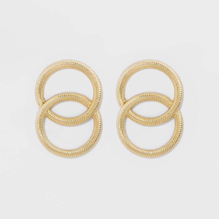 Sugarfix By Baublebar Radiant Linked Hoop Earrings - Gold, Girl's