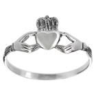 Journee Collection Women's Tressa Collection Sterling Silver Claddagh Ring -