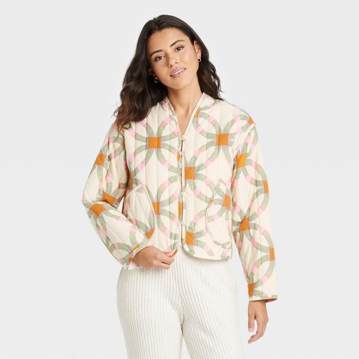 Women's Quilted Jacket - Universal Thread Cream