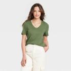 Women's Short Sleeve Relaxed Fit V-neck T-shirt - Universal Thread Dark