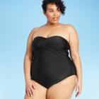 Kona Sol Women's Plus Size Twist-front Bandeau One Piece Swimsuit - Kona