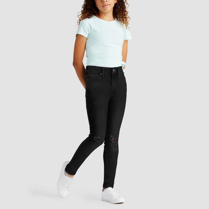 Denizen From Levi's Girls' High-rise Skinny Jeans - Black Wash