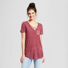 Women's Minnesota L'etoile Du Nord X-front Drapey Short Sleeve T-shirt - Awake Burgundy