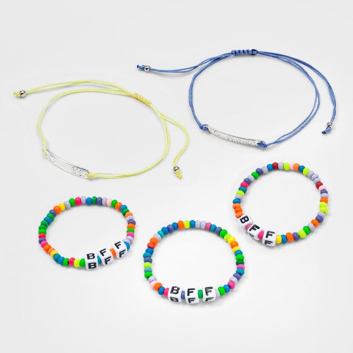 Girls' 5pk Bff Bracelet Set - Cat & Jack One Size,